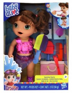 BABY ALIVE - SUNSHINE SNACKS - CHEVEUX BRUNS